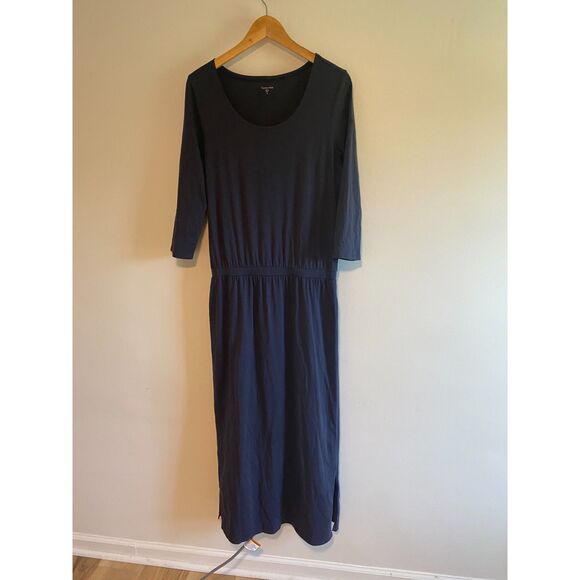 Garnet Hill Easy Knit Midi Dress 100% Organic Pima Cotton Size M - Picture 4 of 8